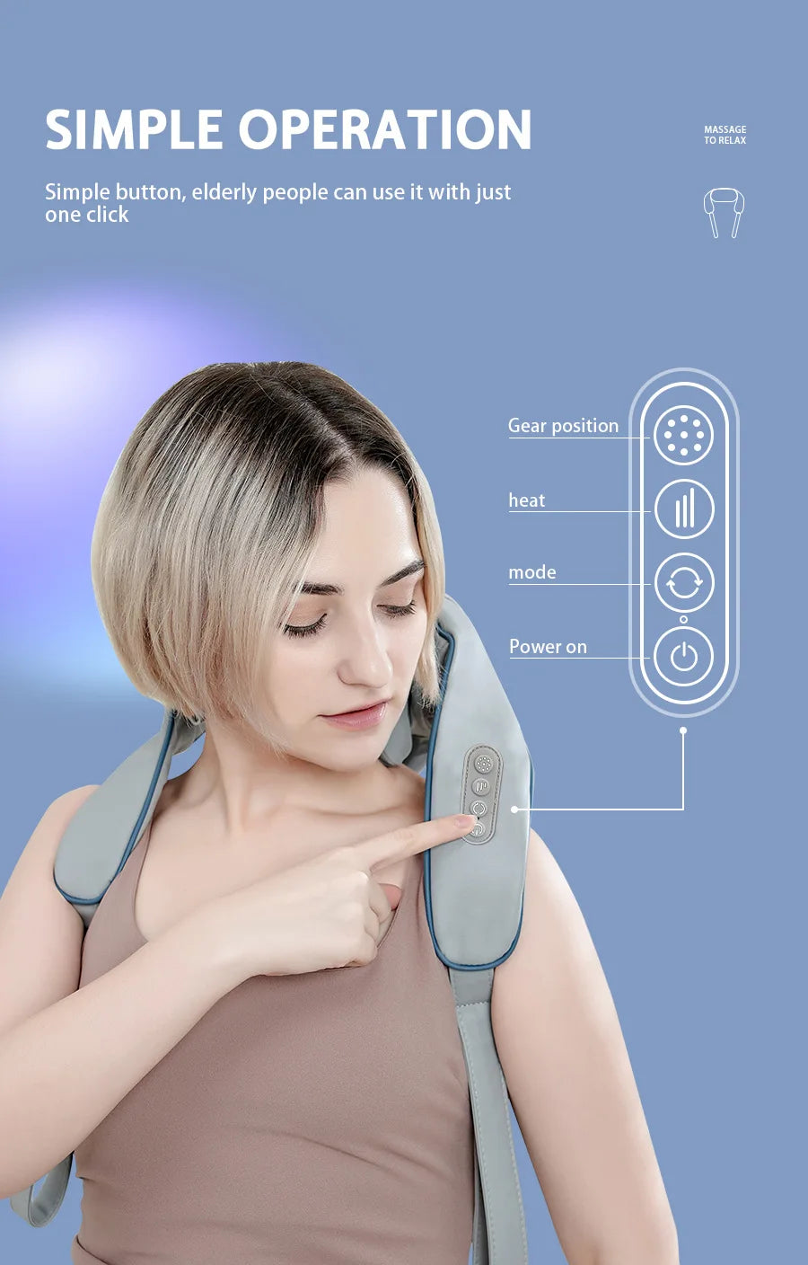 Masajeador Inteligente para Cuello y Hombros: Tu Solución Inmediata al Dolor por Tensión y Fatiga