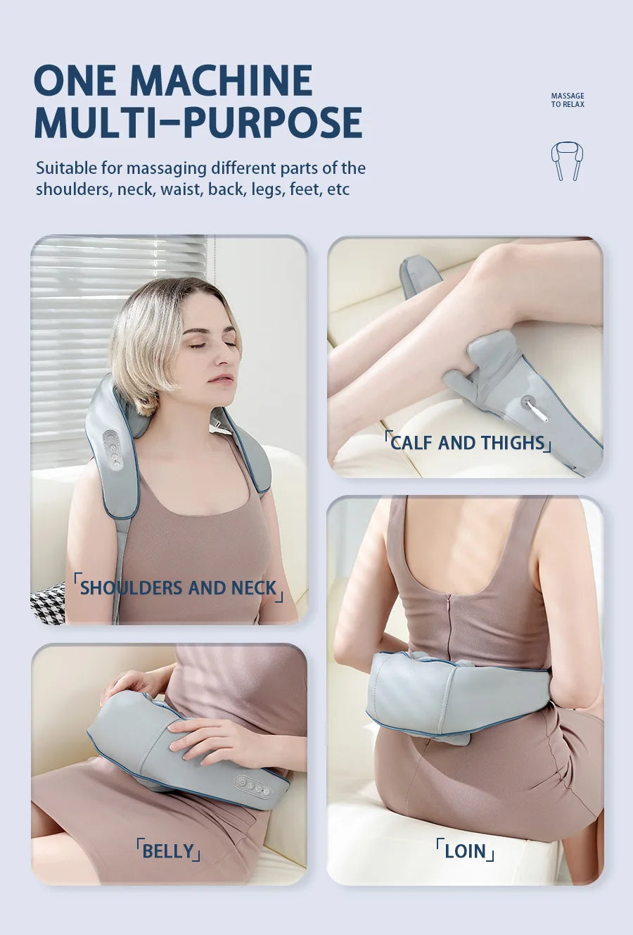 Masajeador Inteligente para Cuello y Hombros: Tu Solución Inmediata al Dolor por Tensión y Fatiga